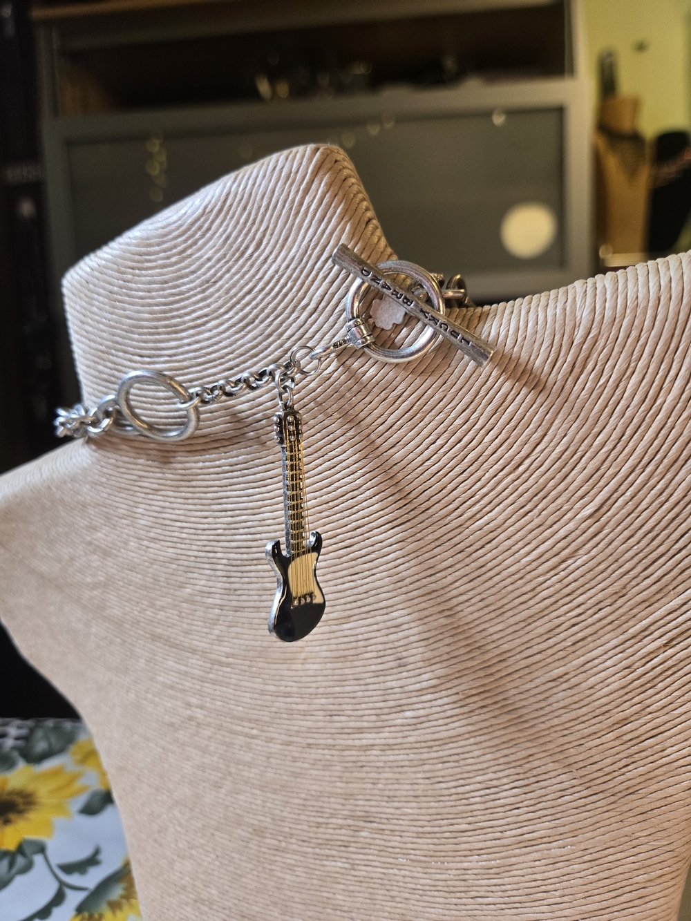 Lucky Brand Silver-Tone Multi-Strand Pendant Necklace with Amber Tag - Picture 4 of 5